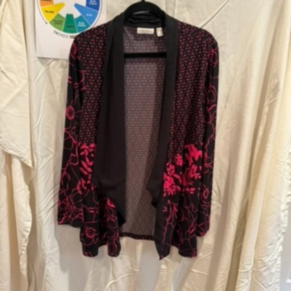 Susan Graver Jacket 2x Pink & Black